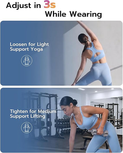 Sportexa™ Front Adjustable Sports Bra – High Support Comfort Bra for Large Bust Women