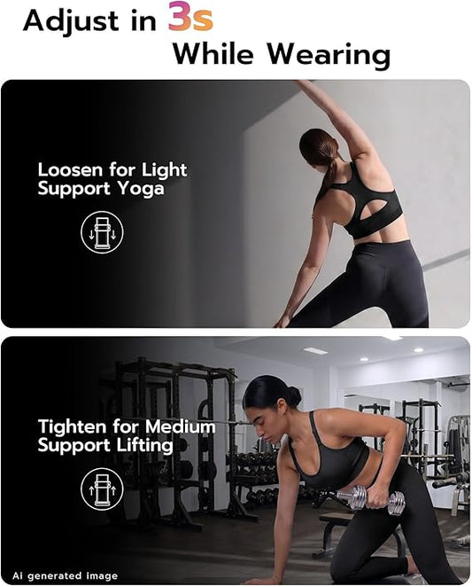 Sportexa™ Front Adjustable Sports Bra – High Support Comfort Bra for Large Bust Women
